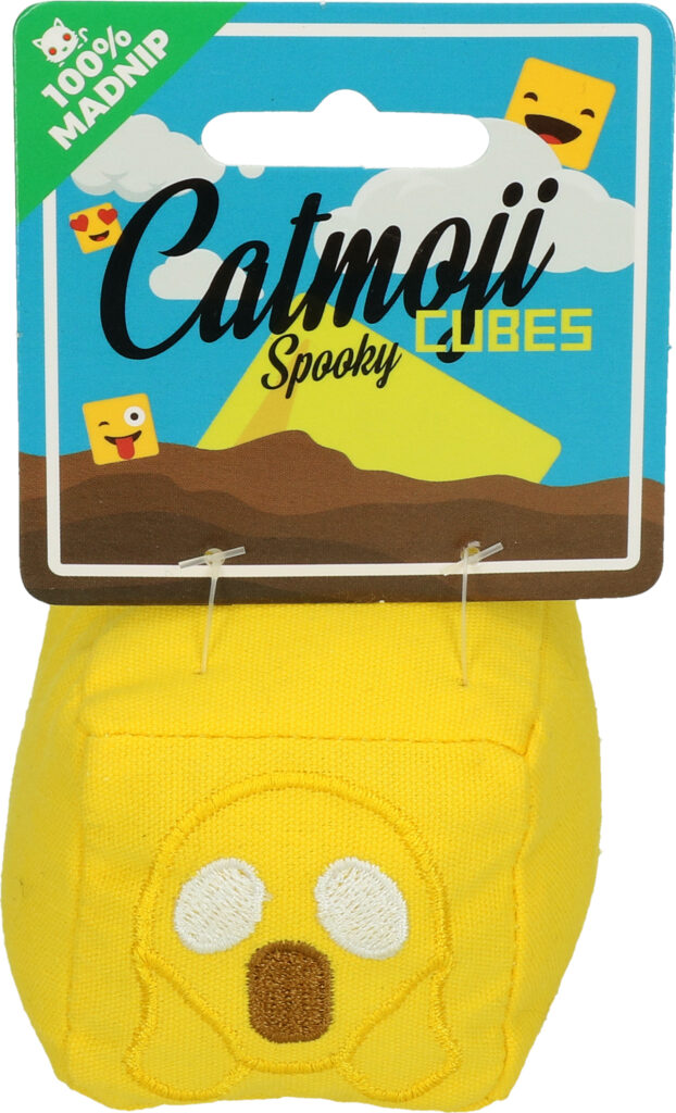 Catmoji Cube Spooky - Speelgoed gevuld met MADNIP, 7 cm - afbeelding 1