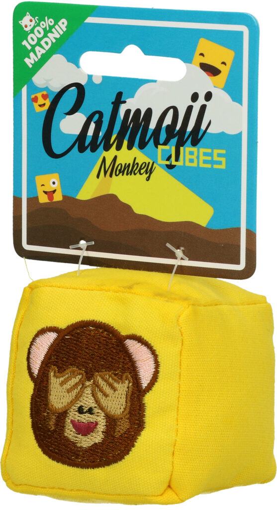 Catmoji Cube Monkey - Speelgoed met MADNIP voor katten - afbeelding 3