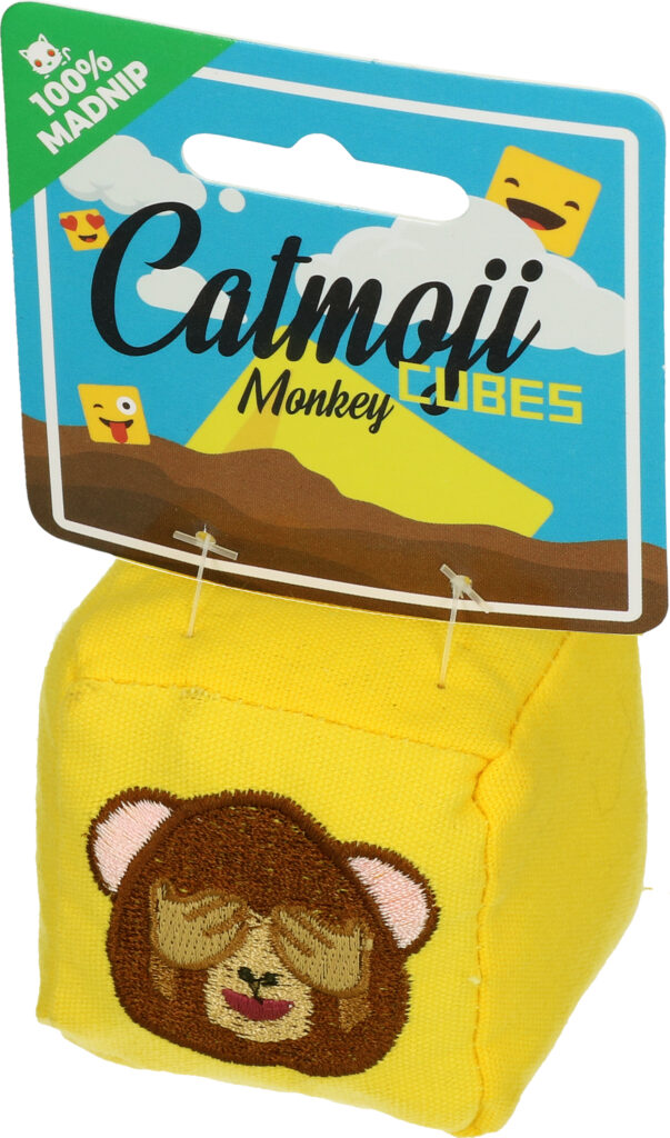 Catmoji Cube Monkey - Speelgoed met MADNIP voor katten - afbeelding 4