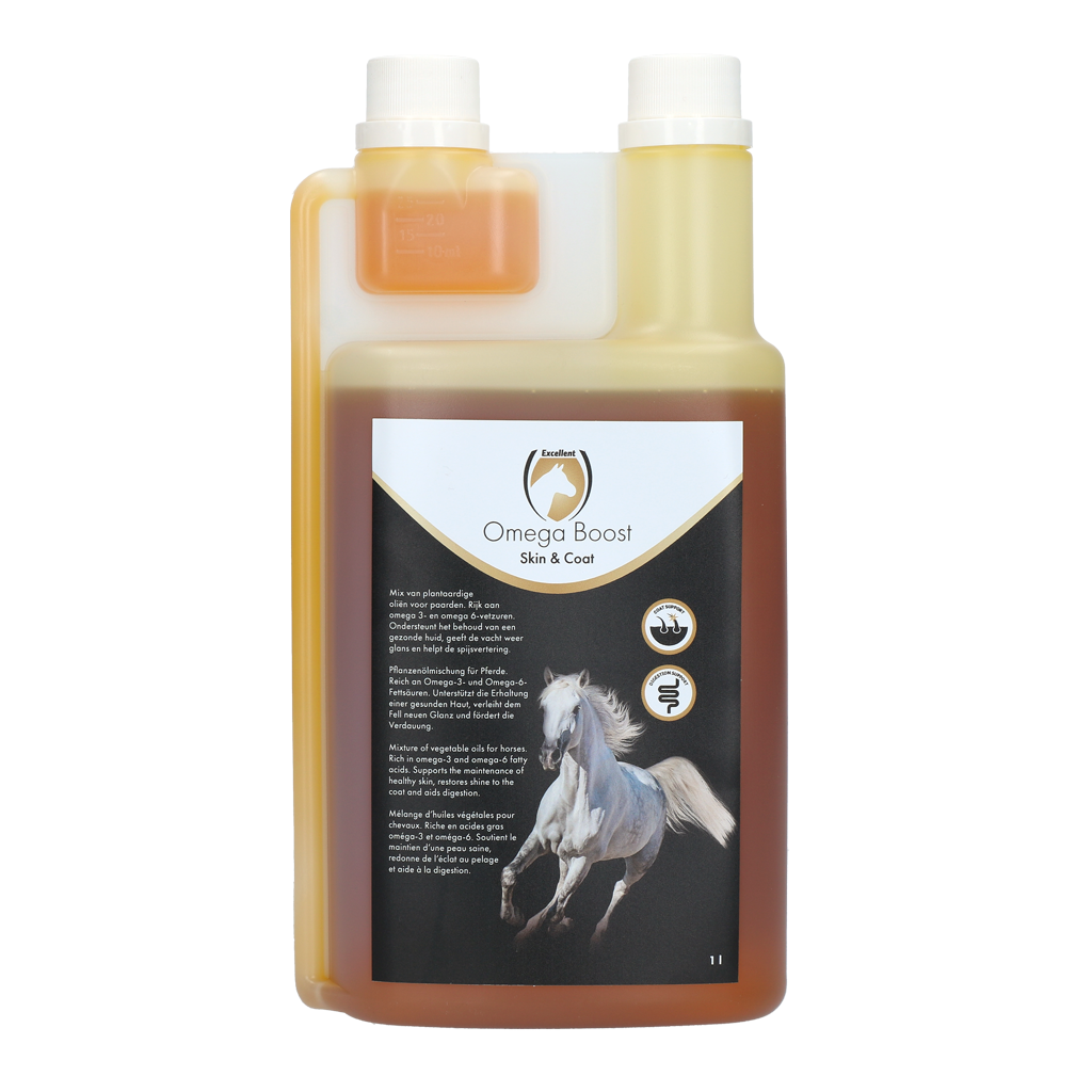 Excellent Horse Omega Boost 1 l - Ondersteuning voor huid en vacht - afbeelding 1