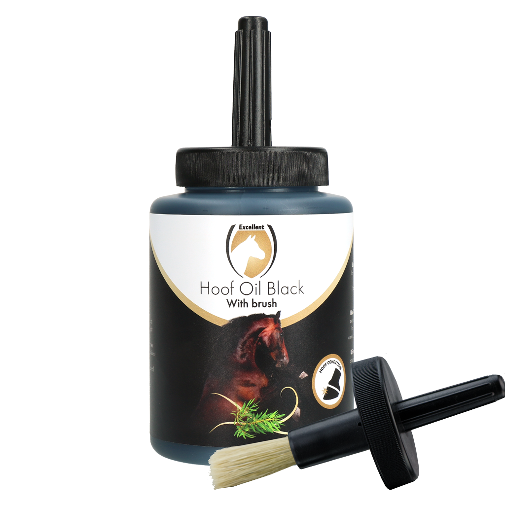 Excellent Horse Hoof Oil Black met kwast 500 ml