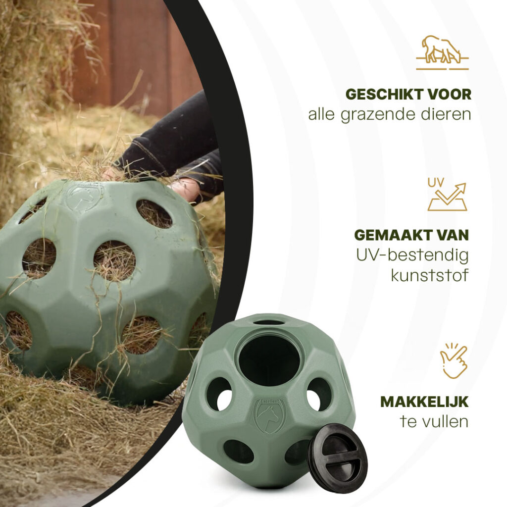Excellent Horse Feed & Play Ball Groen - Slow Feeder Bal voor Paarden - afbeelding 4