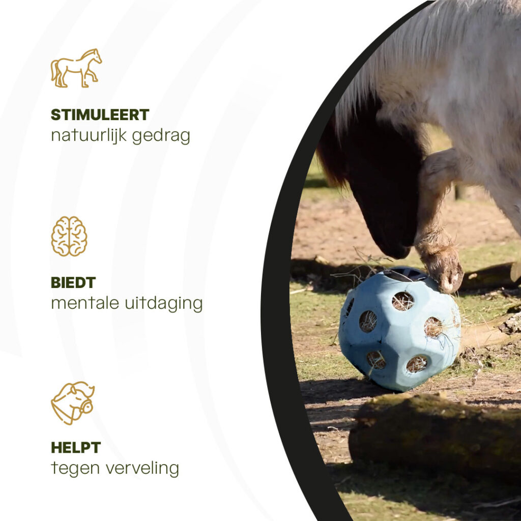 Excellent Horse Feed & Play Ball Blauw - Slow Feeder Bal voor Paarden - afbeelding 6