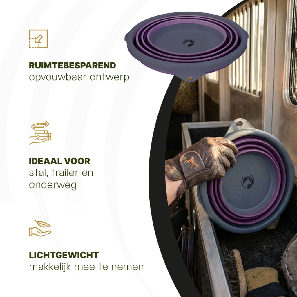 Excellent Horse Vouwbare Emmer Lila/grijs - Compact en Flexibel - afbeelding 5
