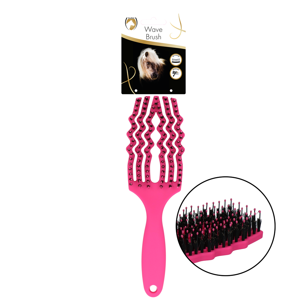 Excellent Horse Wave Brush Roze - Staart- en manenborstel - afbeelding 1