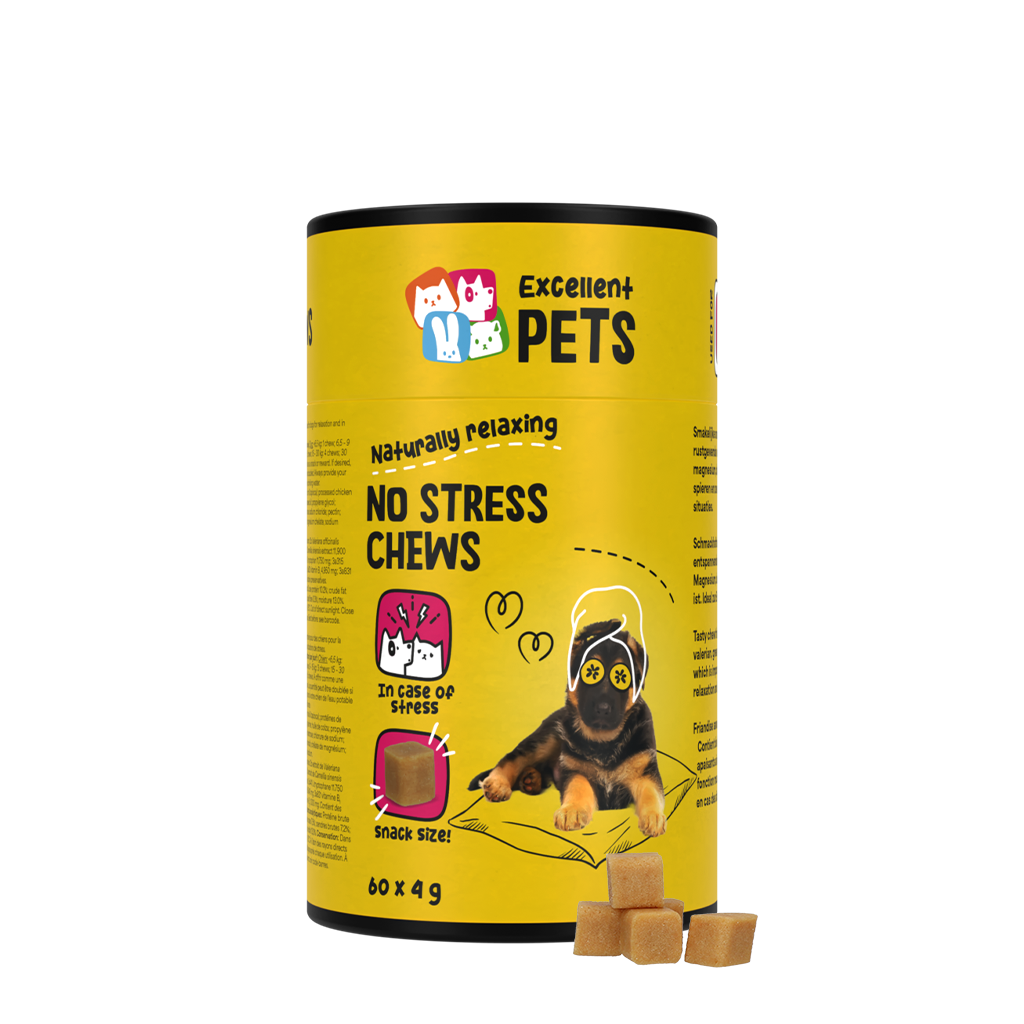 Excellent Pets No Stress Soft Chews 60 Treats - Rustgevende Kauwsnoepjes voor Honden - afbeelding 1