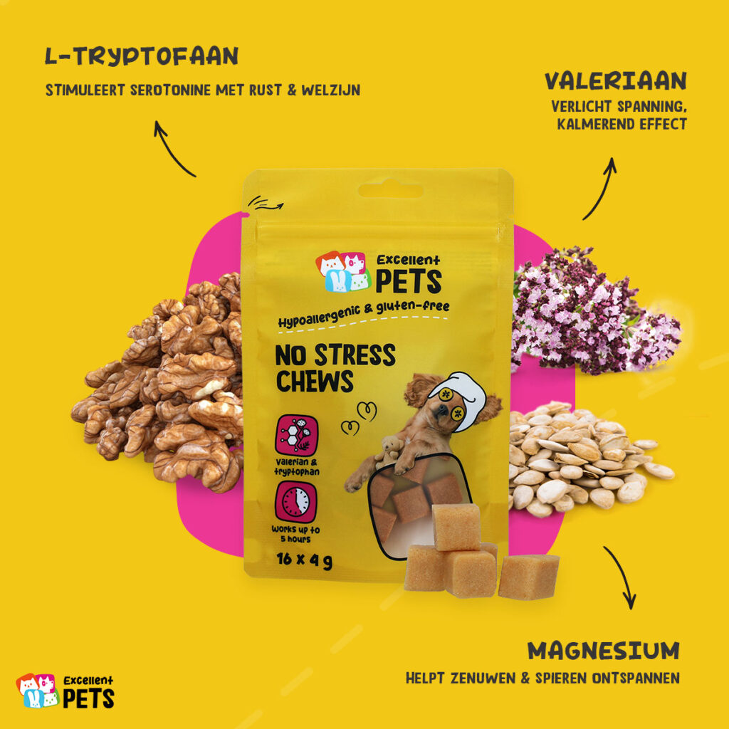 Excellent Pets No Stress Soft Chews 16 x 4 g - Rustgevende Kauwsnoepjes voor Honden - afbeelding 6