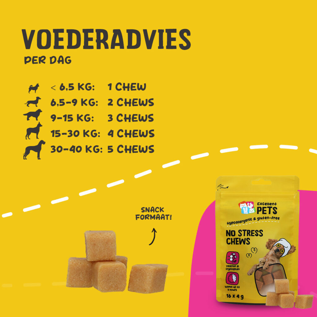 Excellent Pets No Stress Soft Chews 16 x 4 g - Rustgevende Kauwsnoepjes voor Honden - afbeelding 3