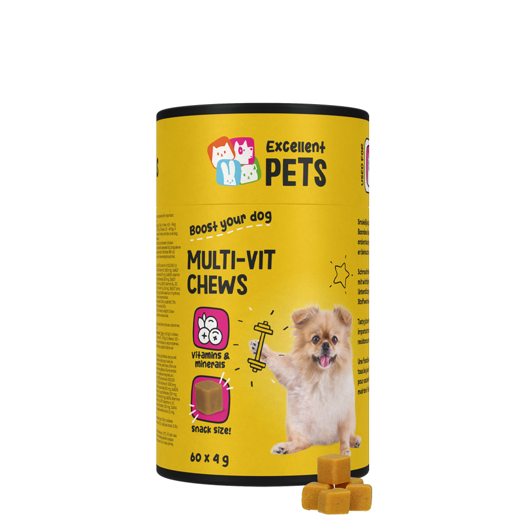 Excellent Pets Multi-Vit Soft Chews 60 Treats - Multivitamine voor Honden - afbeelding 1