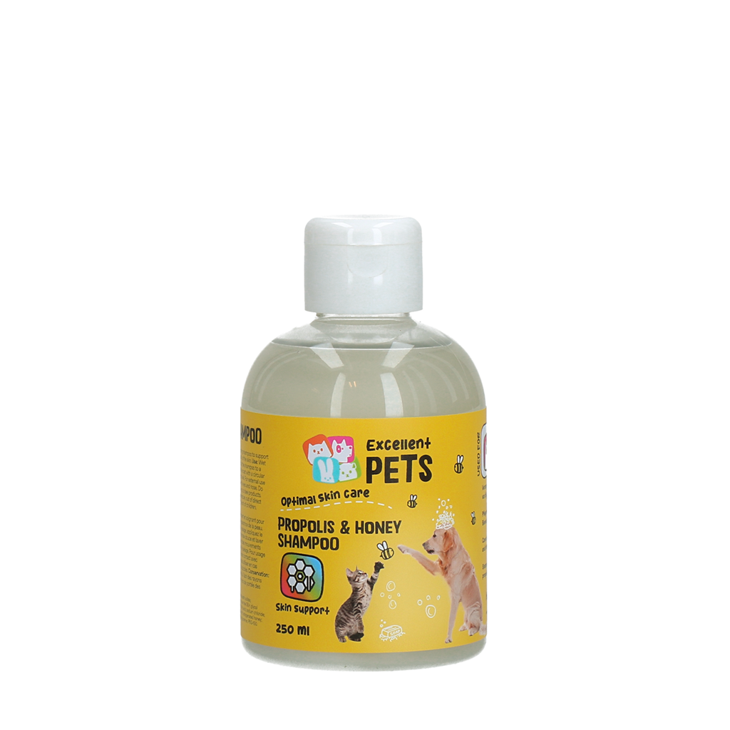 Excellent Pets Propolis & Honey Shampoo 250 ml voor honden, katten en knaagdieren - afbeelding 1