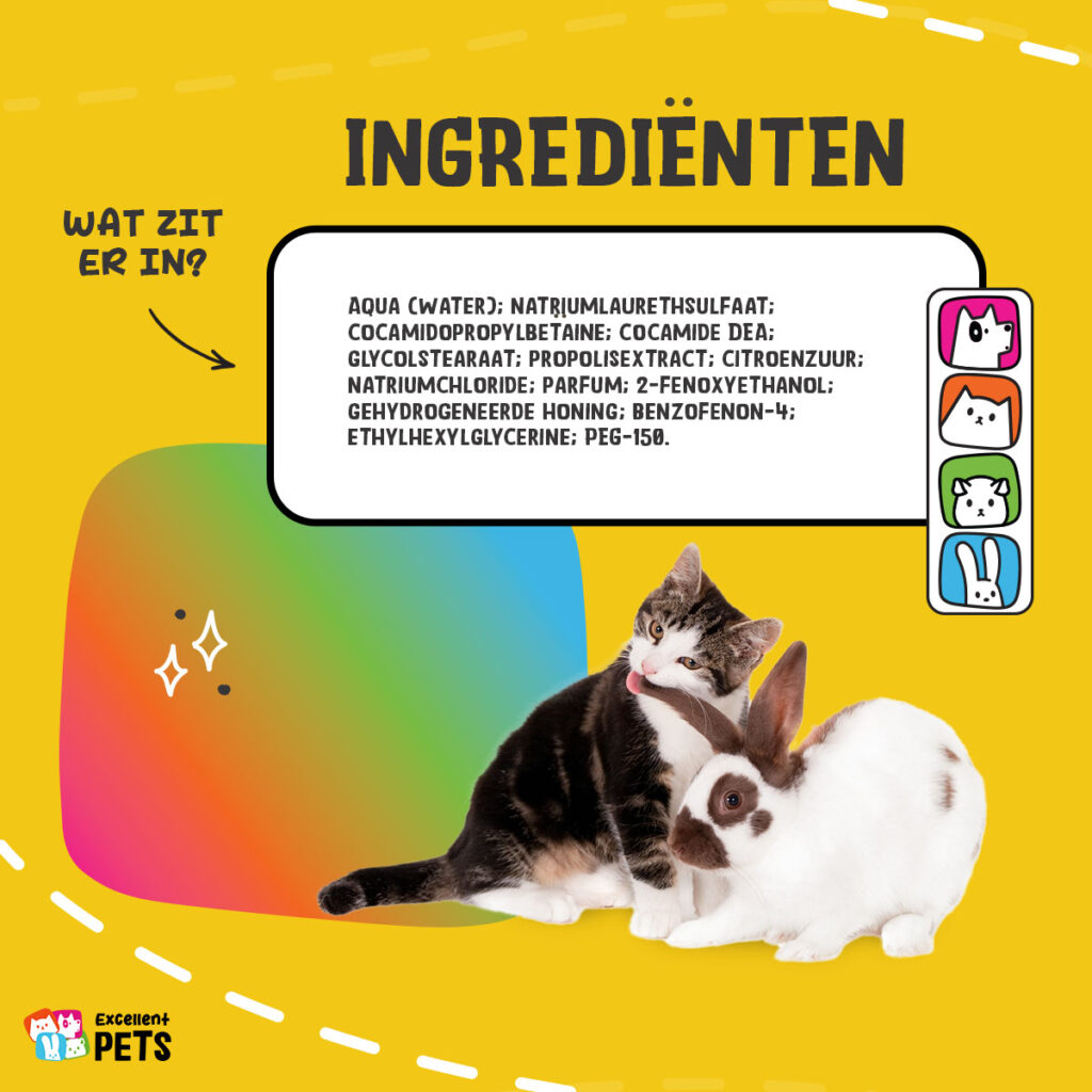 Excellent Pets Propolis & Honey Shampoo 250 ml voor honden, katten en knaagdieren - afbeelding 4
