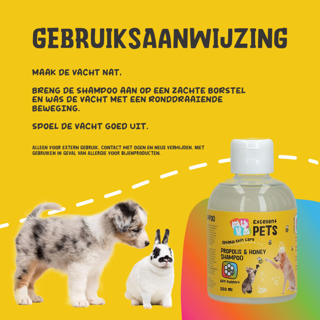 Excellent Pets Propolis & Honey Shampoo 250 ml voor honden, katten en knaagdieren - afbeelding 6