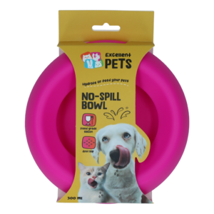 Excellent Pets No-Spill Bowl 300ml Roze S - Antiknoei voer- en drinkbak