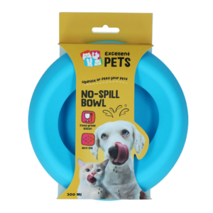Excellent Pets No-Spill Bowl 300ml Blauw S - Siliconen voer- en drinkbak