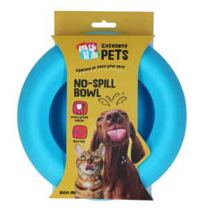 Excellent Pets No-Spill Bowl 800ml Blauw M - Antiknoei voer- en drinkbak