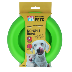 Excellent Pets No-Spill Bowl 300ml Groen S - Antiknoei voer- en drinkbak