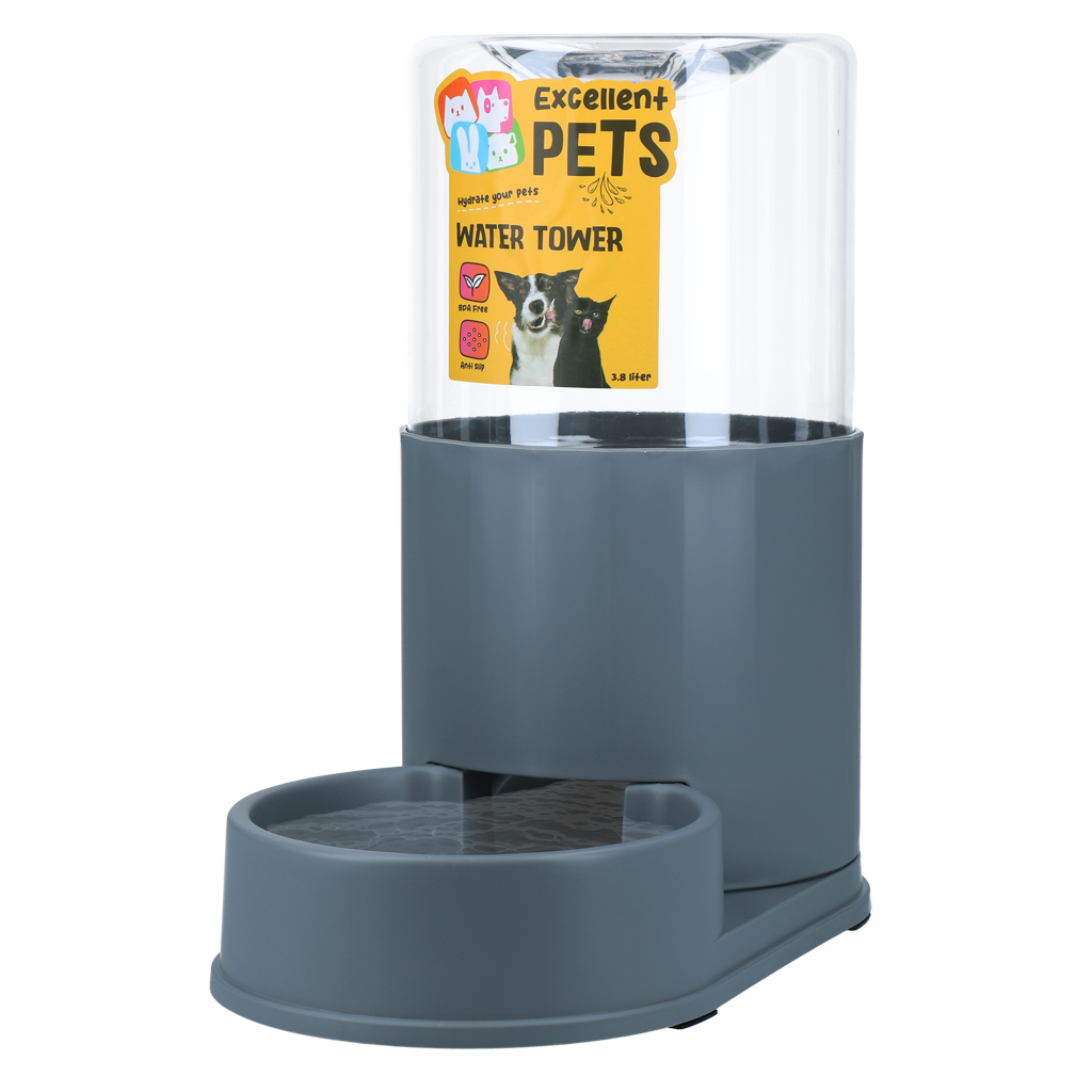 Excellent Pets Water Tower 3,8 liter drinktoren voor honden en katten - afbeelding 1
