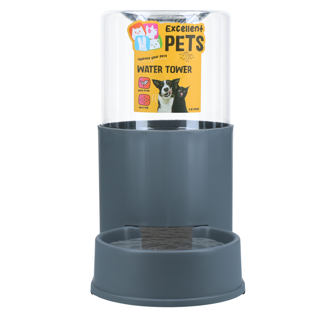 Excellent Pets Water Tower 3,8 liter drinktoren voor honden en katten - afbeelding 2