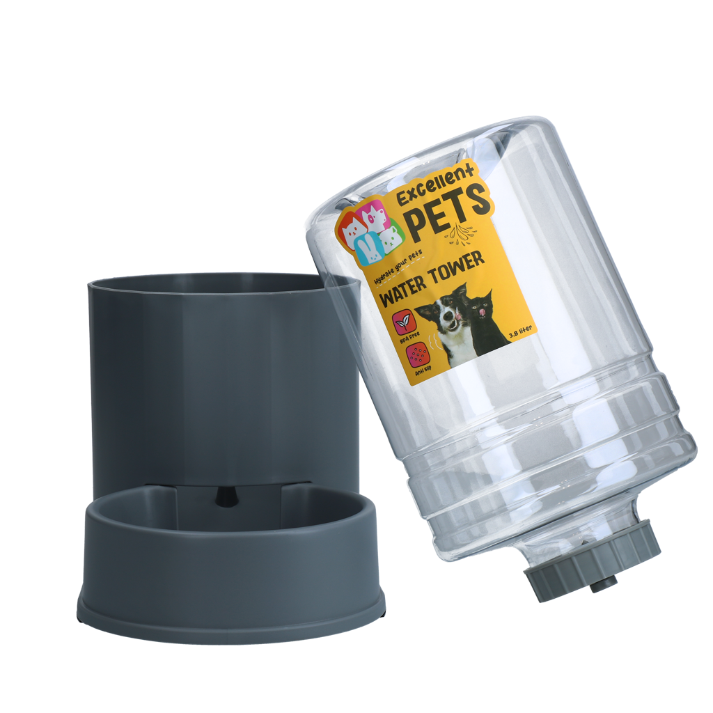 Excellent Pets Water Tower 3,8 liter drinktoren voor honden en katten - afbeelding 3