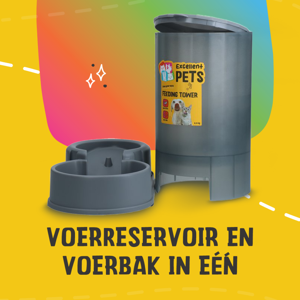 Excellent Pets Feeding Tower - Voertoren voor Honden en Katten - 2,3 kg - afbeelding 5