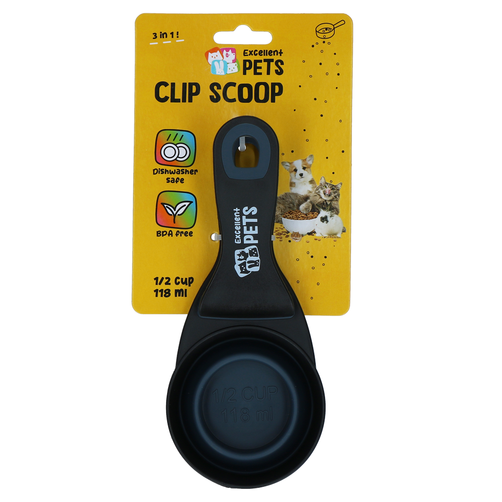 Excellent Pets Voerschep met Sluitclip 0,5 cup - 3-in-1 - afbeelding 1