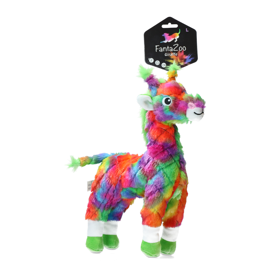 FantaZoo Giraffe - L - Vrolijke knuffel voor honden van gerecycled materiaal - afbeelding 1