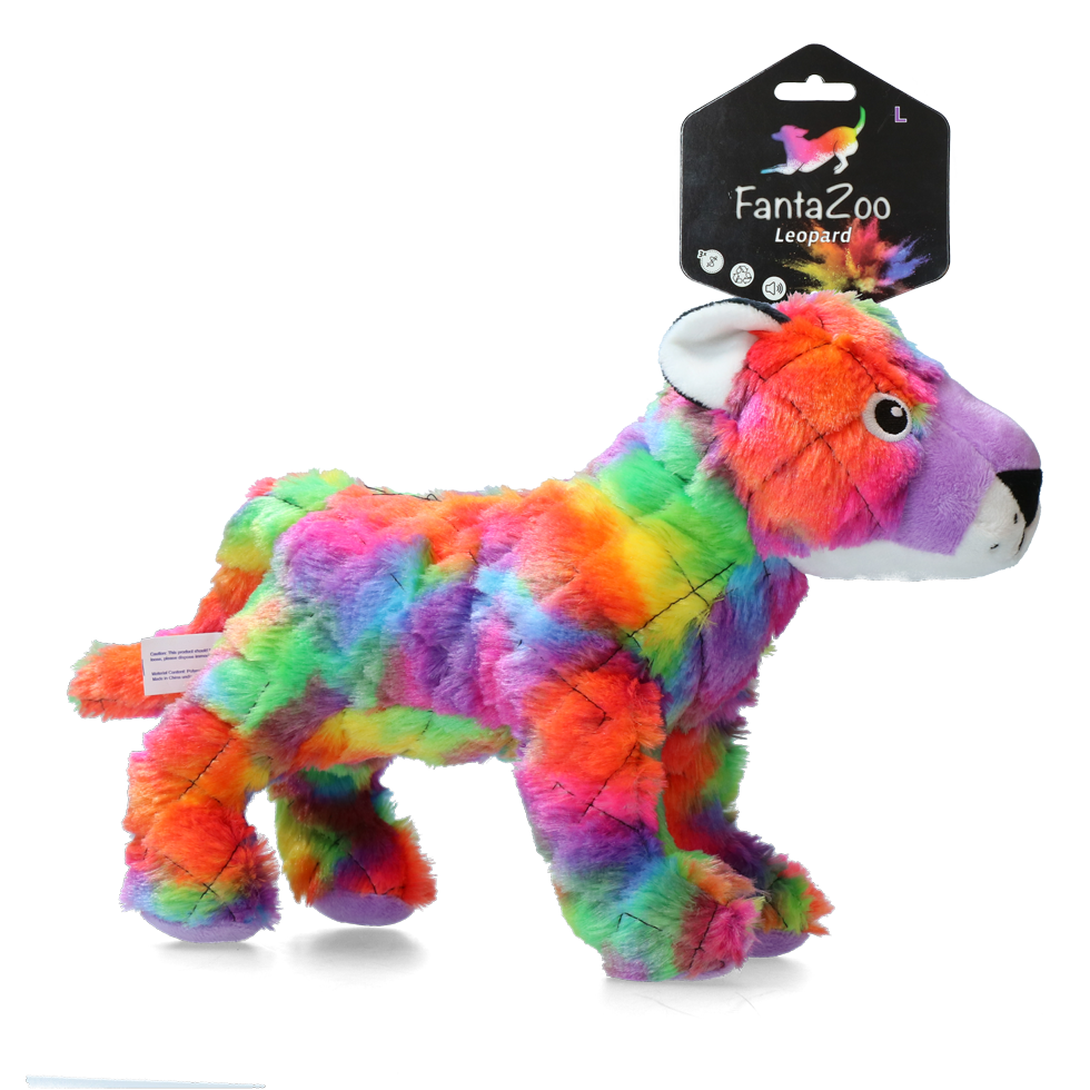FantaZoo Leopard - L - Gekleurde Knuffel van Gerecycled Materiaal - afbeelding 1