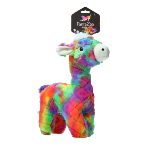 FantaZoo Alpaca - L - Vrolijk gekleurde knuffel voor honden