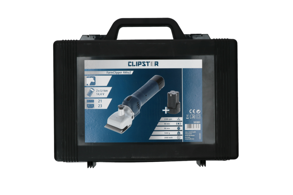 Clipster FarmClipper Akku2 Rund - Accu Scheermachine voor Paarden en Vee - afbeelding 3
