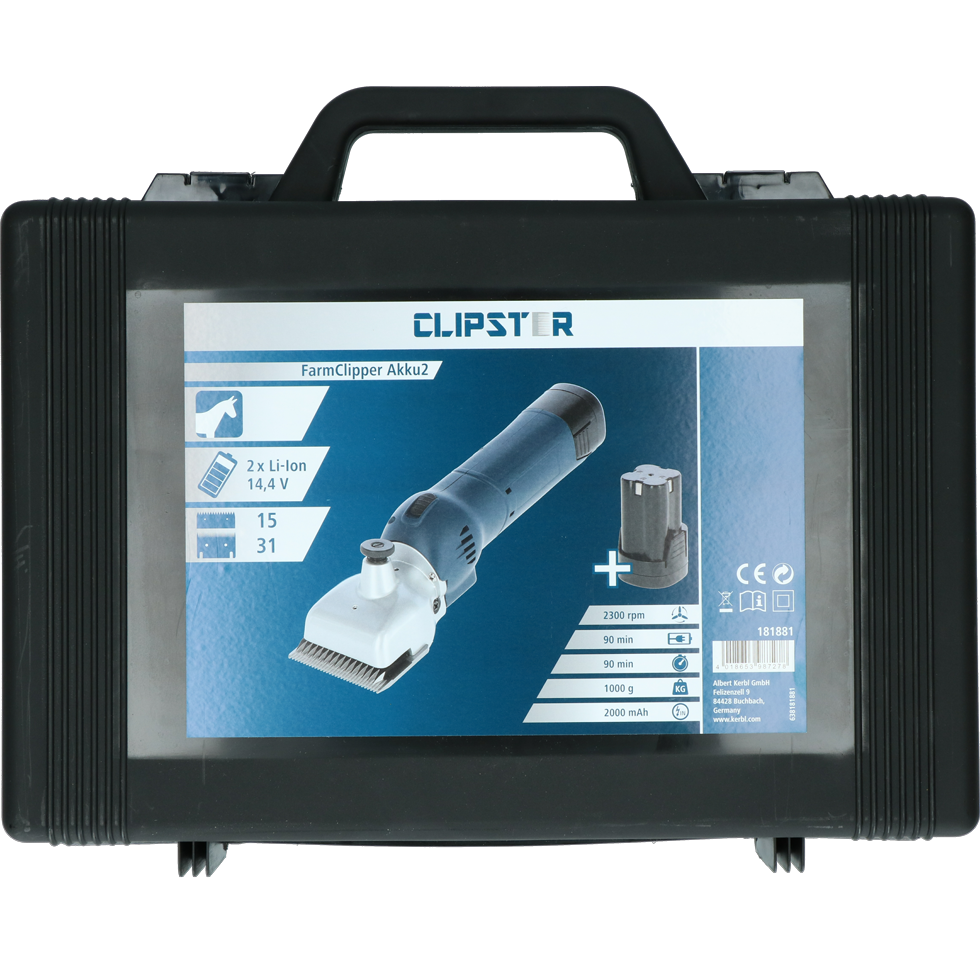 Clipster FarmClipper Akku2 Paard - Accu Scheermachine voor Paarden - afbeelding 1