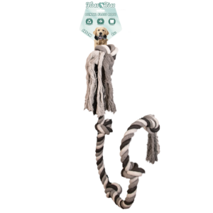 Floss Toss Dental Rope 5 Knot - 185 cm - Natuurlijk Katoen