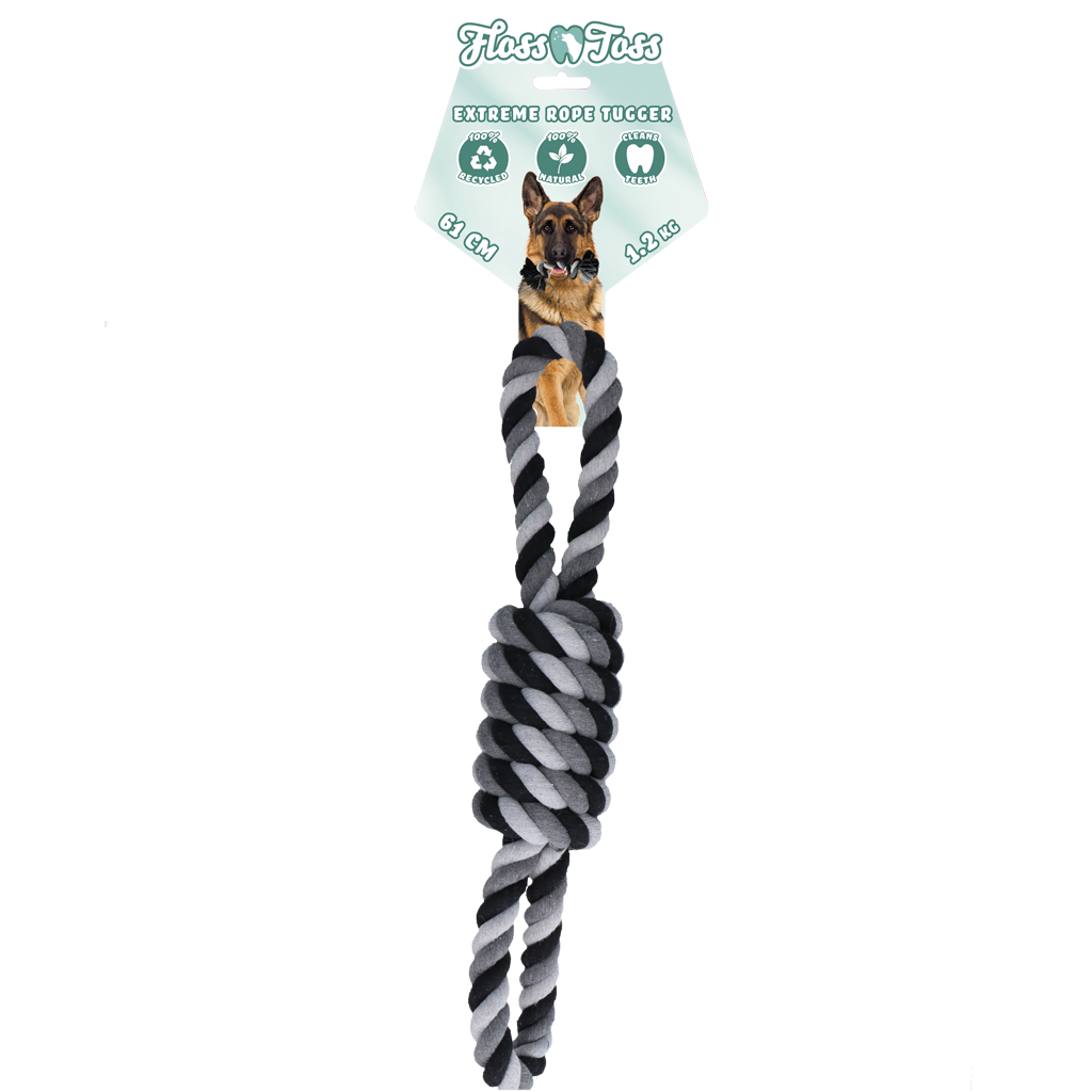 Floss Toss Dental Rope Extreme 8-Tugger - 61 cm - afbeelding 1