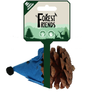 Forest Friends Mouse Blauw - Speelgoed voor katten van dennenappel en vilt