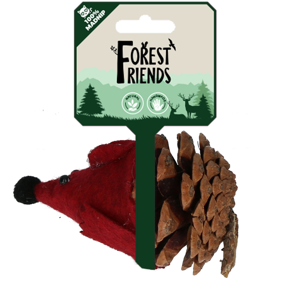 Forest Friends Mouse Rood - Speelgoed voor Katten - 8 cm - afbeelding 1