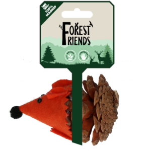 Forest Friends Mouse Oranje - Speelgoed voor Katten van Dennenappel en Vilt