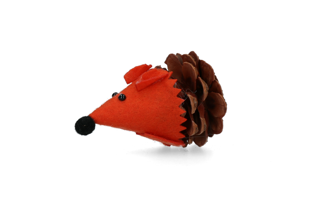 Forest Friends Mouse Oranje - Speelgoed voor Katten van Dennenappel en Vilt - afbeelding 2