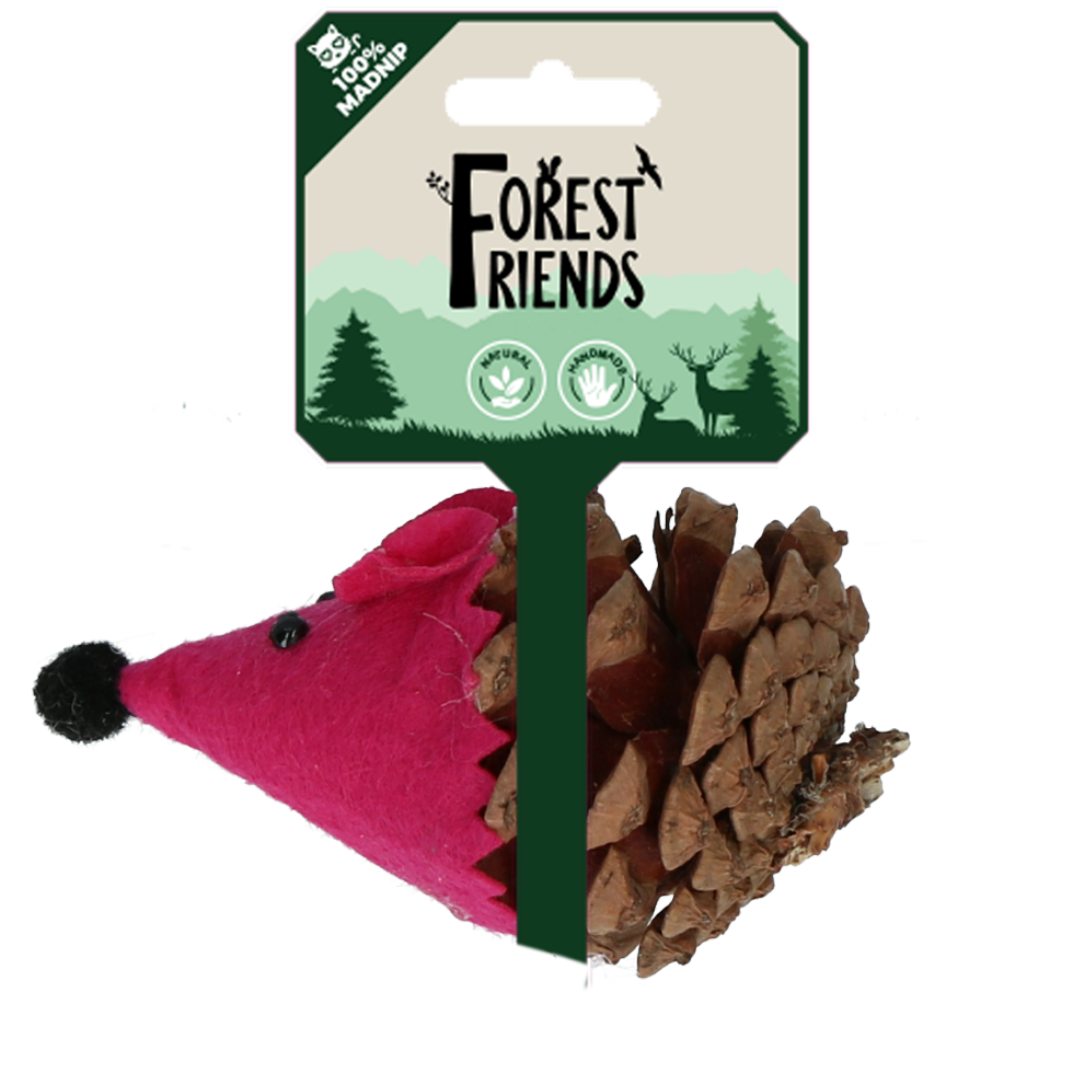 Forest Friends Muis Roze - Speelgoed van dennenappel en vilt - afbeelding 1