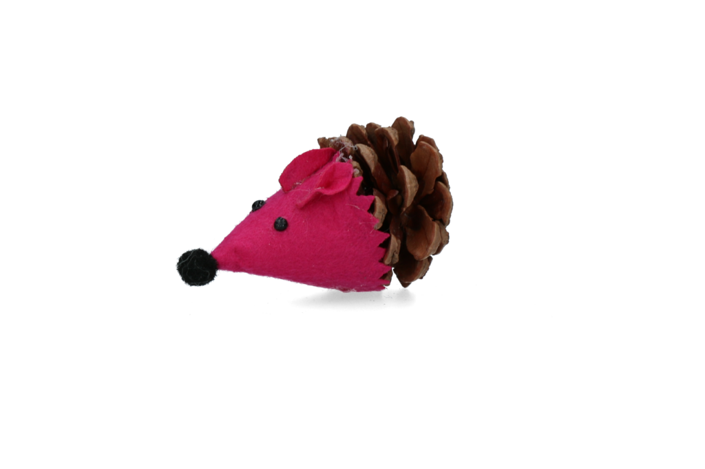 Forest Friends Muis Roze - Speelgoed van dennenappel en vilt - afbeelding 2