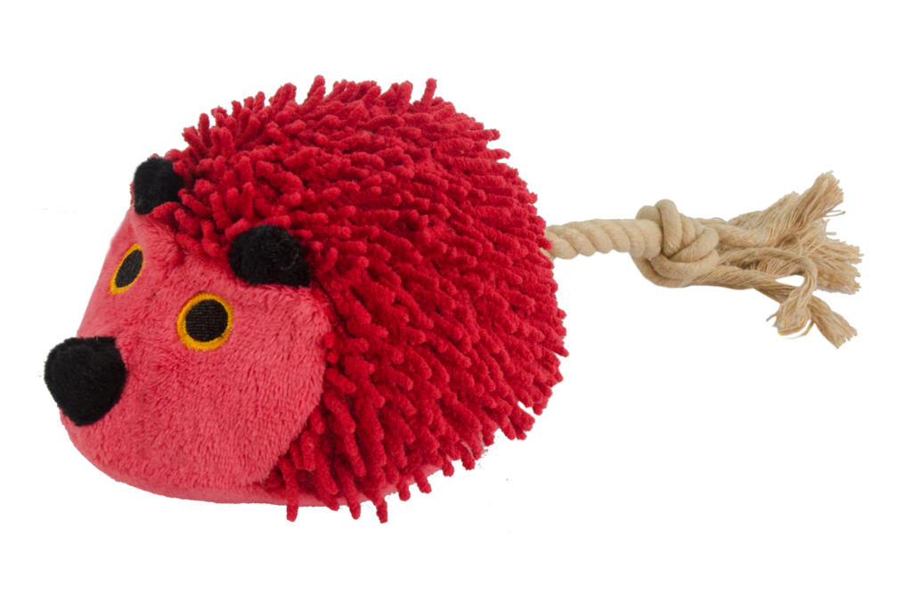 Fuzzle Hedgie met staart Rood - Knuffel voor honden - afbeelding 1