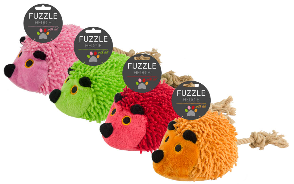 Fuzzle Hedgie met staart Rood - Knuffel voor honden - afbeelding 4