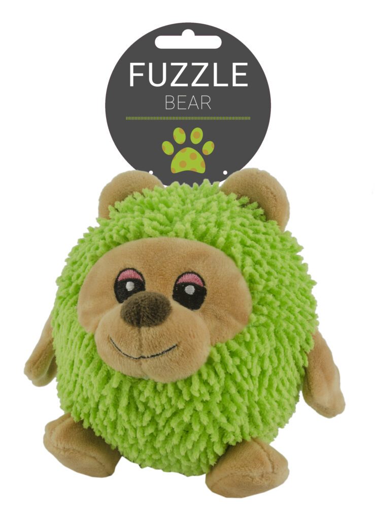Fuzzle met pieper Beer - 14 cm - Zacht knuffelspeeltje voor honden - afbeelding 1
