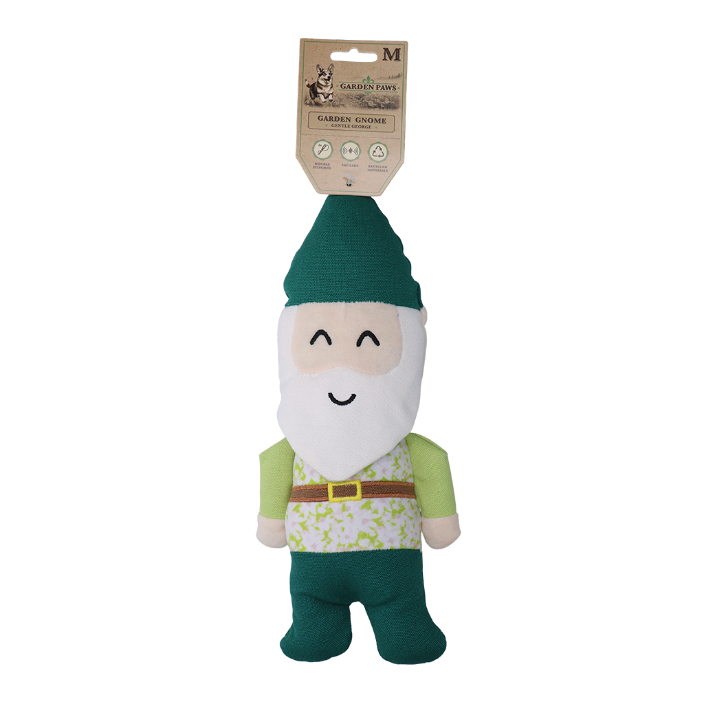 Garden Paws Garden Gnome Gentle George M - Speelgoed voor Honden - afbeelding 1