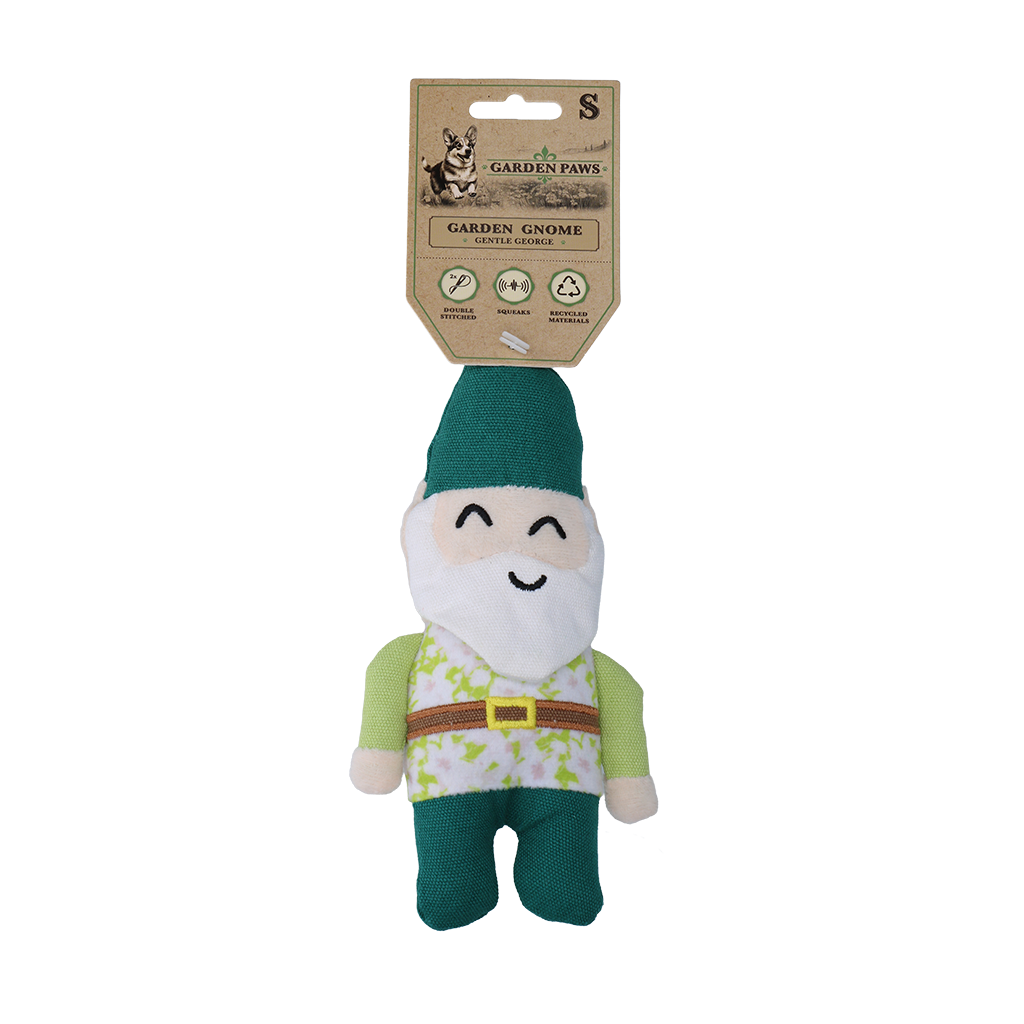 Garden Paws Garden Gnome Gentle George S - Speelgoed voor Honden - afbeelding 1