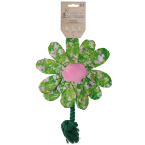 Garden Paws Flower Speelgoed M - Bloem met Touw en Gerecyclede Bloemblaadjes