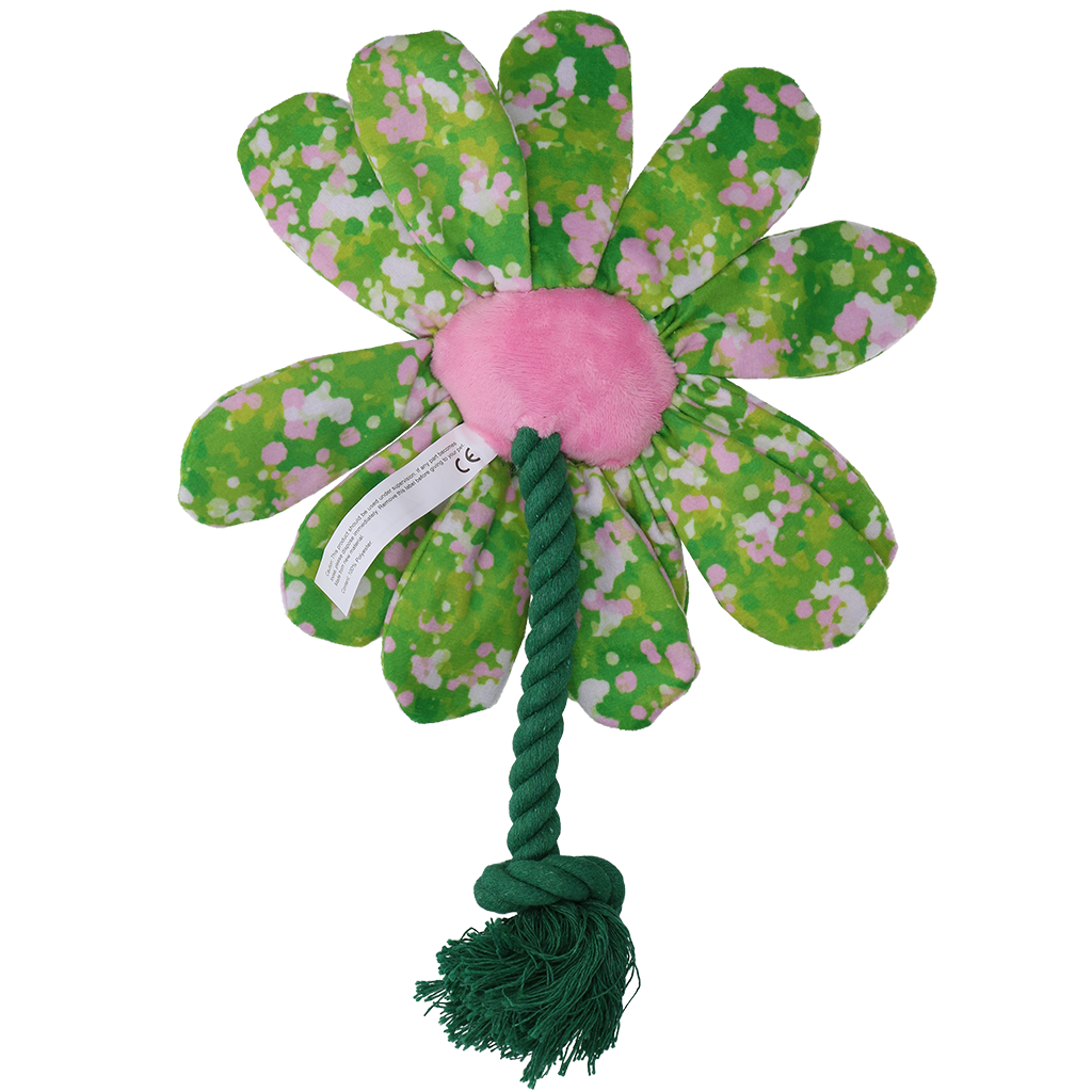Garden Paws Flower Speelgoed M - Bloem met Touw en Gerecyclede Bloemblaadjes - afbeelding 3