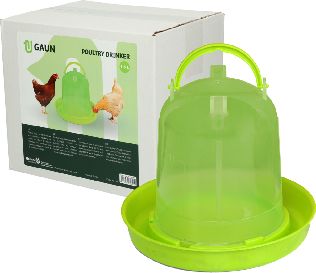 Gaun Pluimvee Drinktoren Limoengroen 1,5 l - afbeelding 1