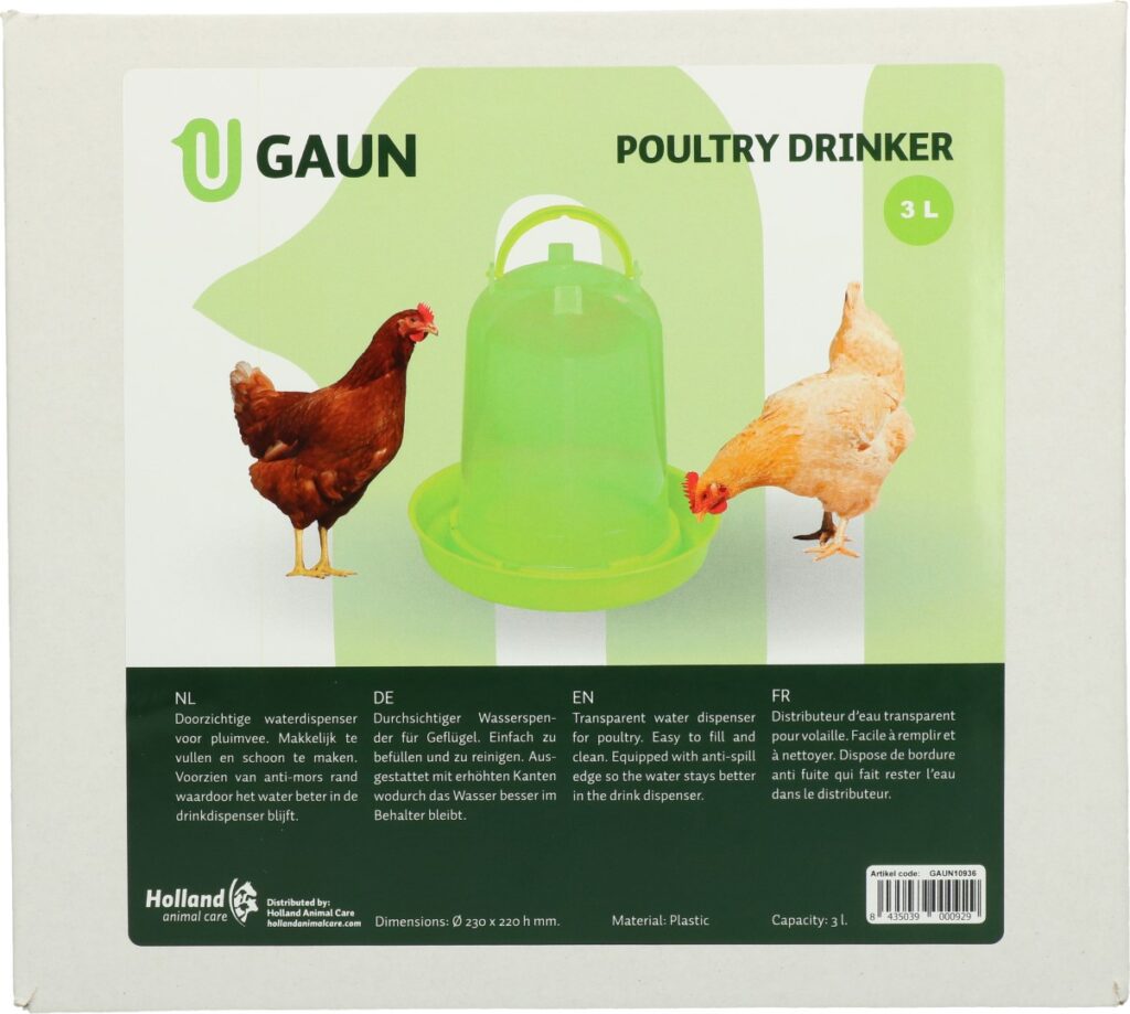 Gaun Pluimvee Drinktoren Limoengroen 3 l - afbeelding 4