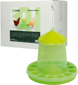 Gaun Pluimvee Voertoren Limoengroen 2 kg - Voerdispenser met anti-morsranden