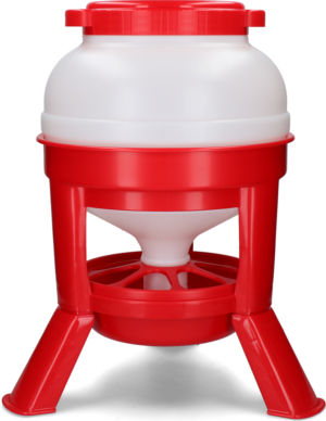 Gaun Pluimvee Voertoren Hopper op Pootjes Rood 20 l