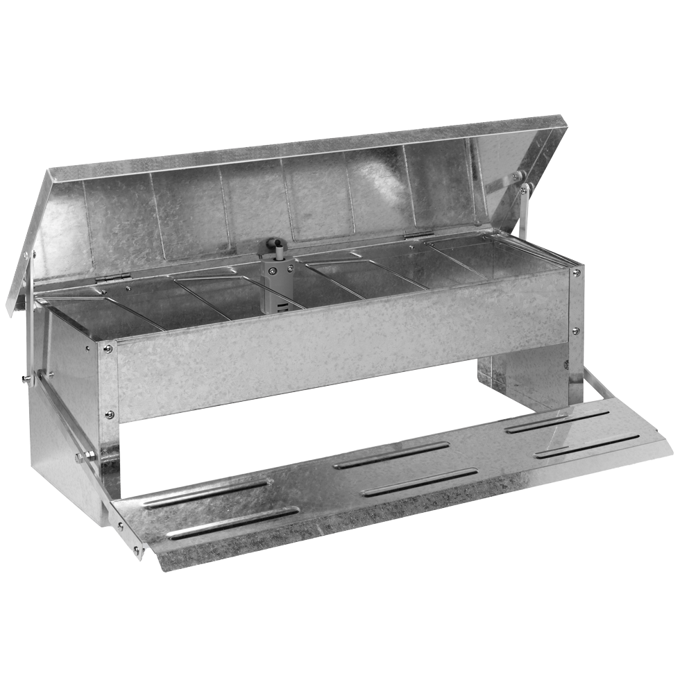 Gaun Pluimvee Voerbak met Trapsysteem 56 x 36 x 18,5 cm - afbeelding 1